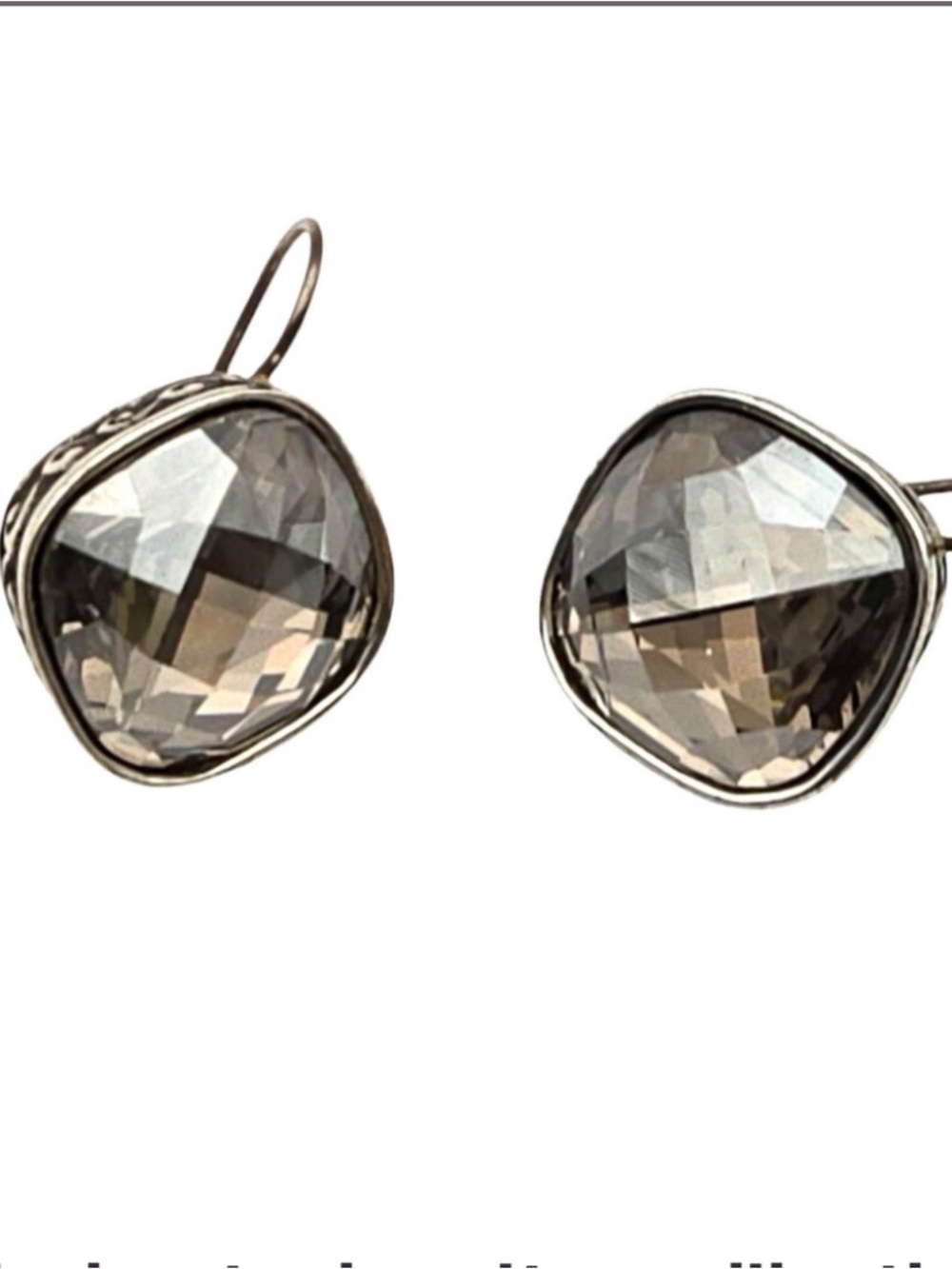Brighton Venus Rising Silver & Crystal Drop Earrings Smokey-Vintage-Inspired